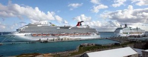 Carnival ship in Bermuda
