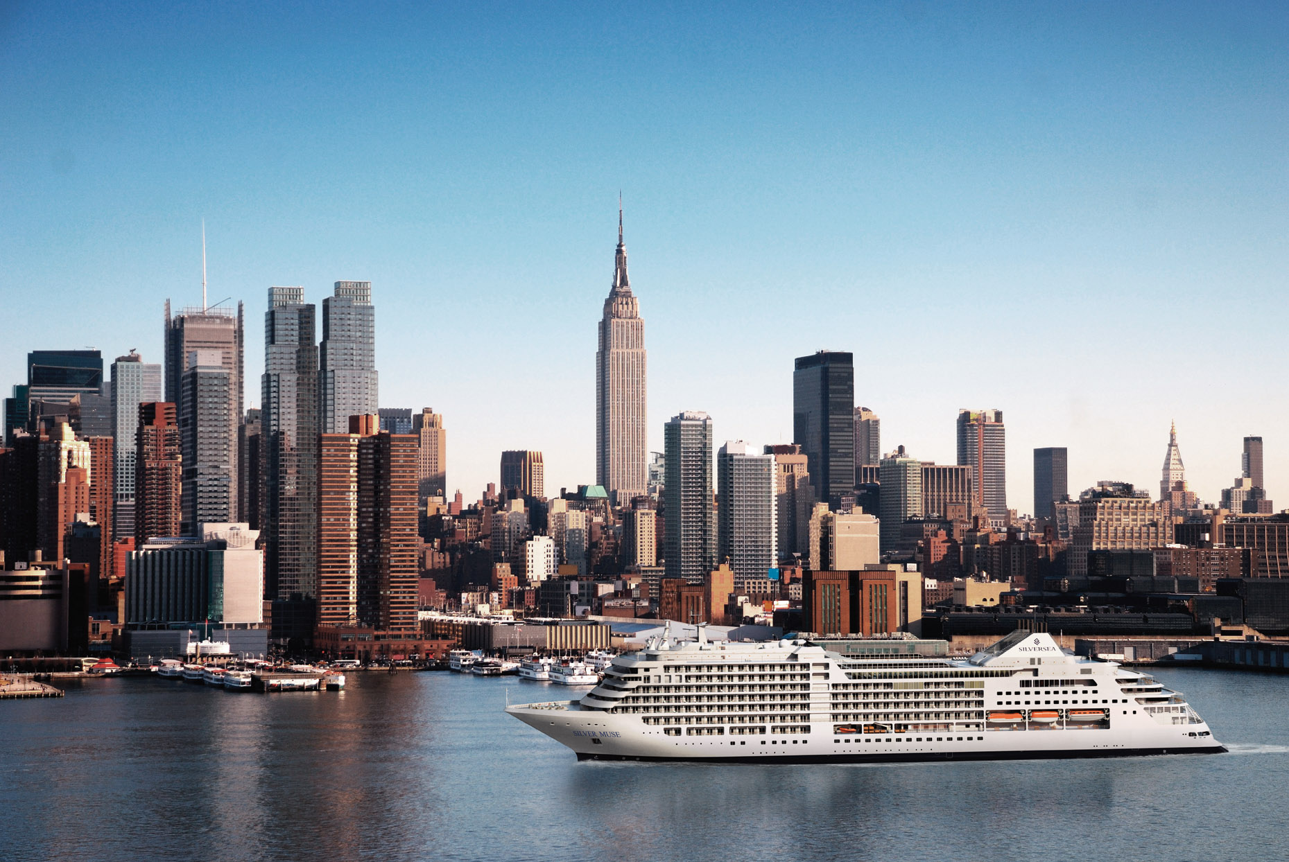 Rendering of the Silve Muse arriving in New-York